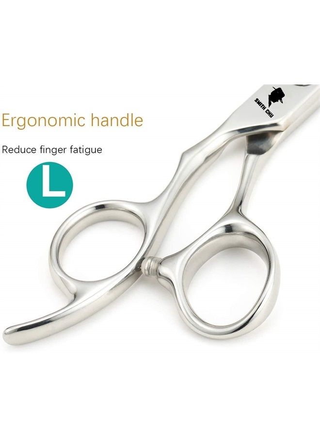 SMITH CHU Professional Razor Blades Salon Left Handed Hair Cutting Scissors - Barber Shears for Left Hand - 6.0" Japanese 440 C Stainless Steel Left Handed Scissor… - Image 5
