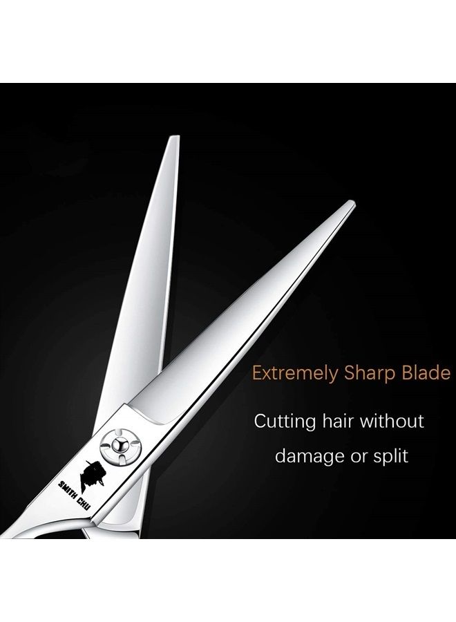 SMITH CHU Professional Razor Blades Salon Left Handed Hair Cutting Scissors - Barber Shears for Left Hand - 6.0" Japanese 440 C Stainless Steel Left Handed Scissor… - Image 2