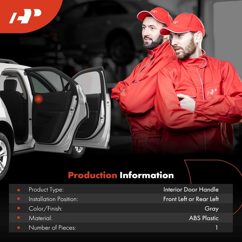 A-Premium Gray Interior Door Handle for Toyota Camry 2002-2006 - Image 2