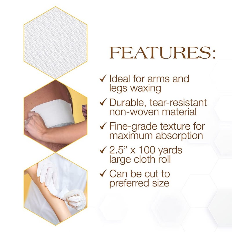 GiGi Epilating Roll for Hair Waxing/Hair Removal, Natural Muslin Epilating Roll, 2.5â€ by 100 yds - Image 4
