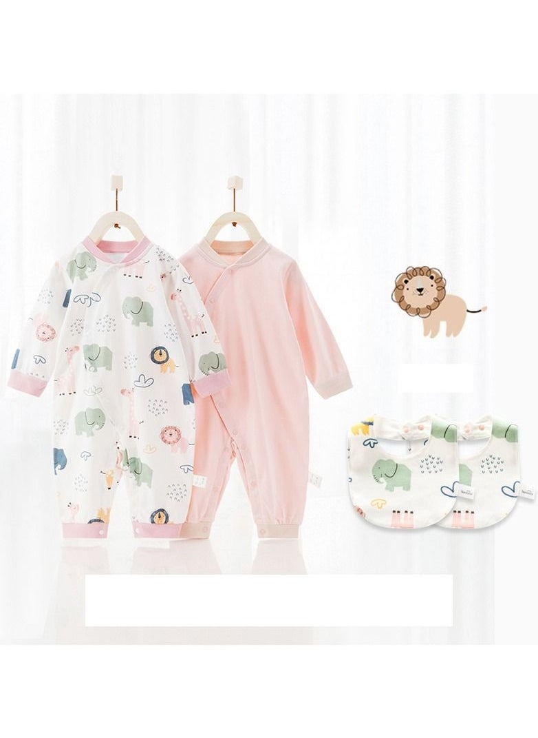 Loquat - Two Jumpsuits With Long Sleeves For Babies And Toddlers With Bibs - Image 1