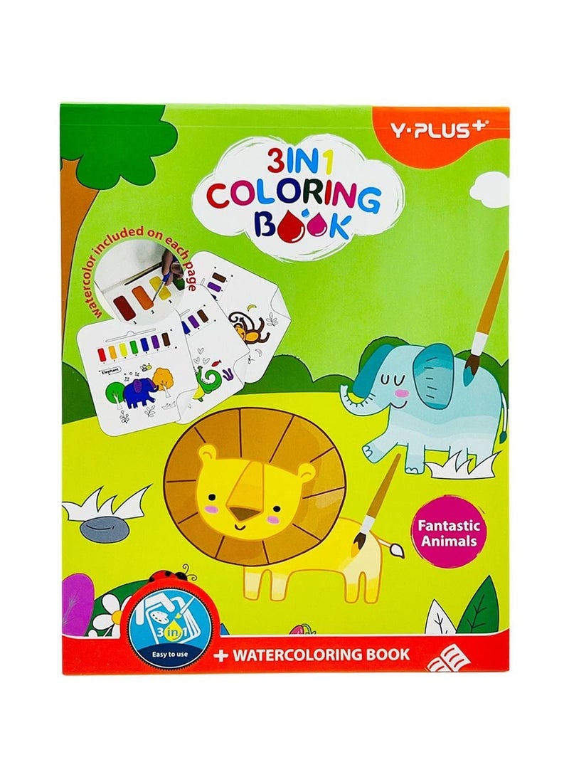 YPlus Childerns Water Coloring Book (Fantastic Animals) - Image 1