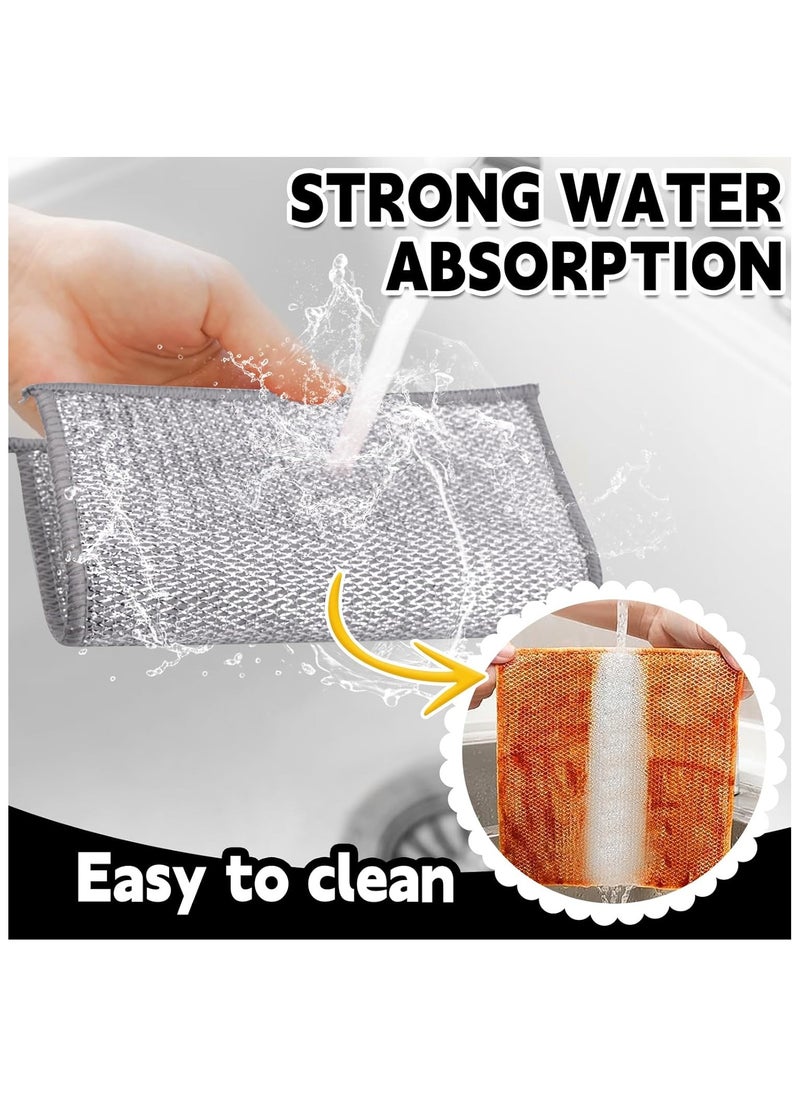 Generic Picrik 3PCS Multipurpose Wire Dishwashing Rags for Wet and Dry, Wire Dishwashing Cloth, Reusable Kitchen Cleaning Wire Dish Towels Dish Cloths, Non-Scratch Scrubbing Wire Dishcloth Rags for Kitchen.  - Image 5