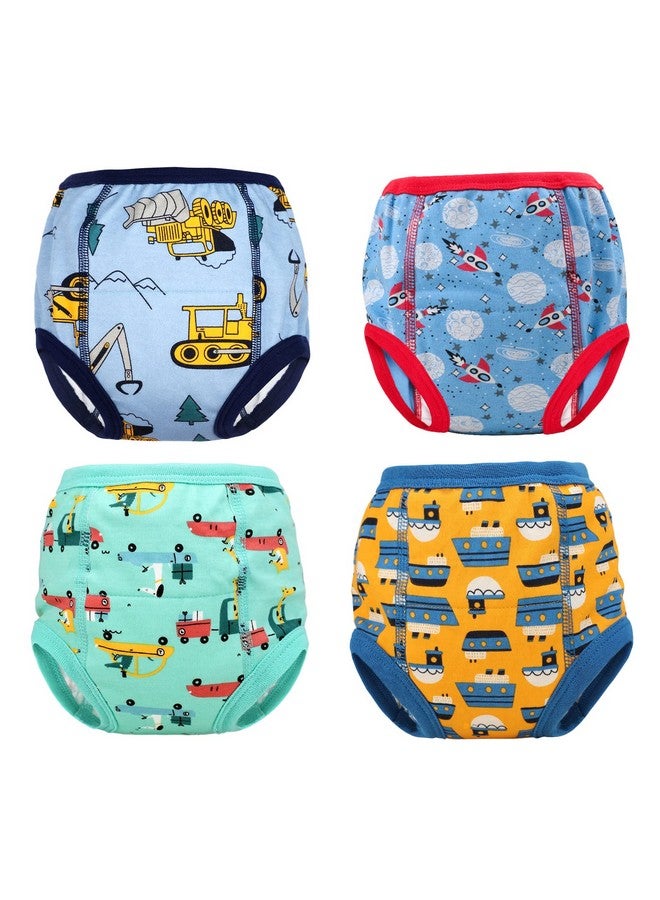 MooMoo Baby Training Underwear 4 Packs Absorbent Toddler Potty Training Pants For Boys And Girlscotton Animal Print 2T - Image 1