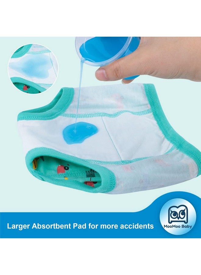 MooMoo Baby Training Underwear 4 Packs Absorbent Toddler Potty Training Pants For Boys And Girlscotton Animal Print 2T - Image 3