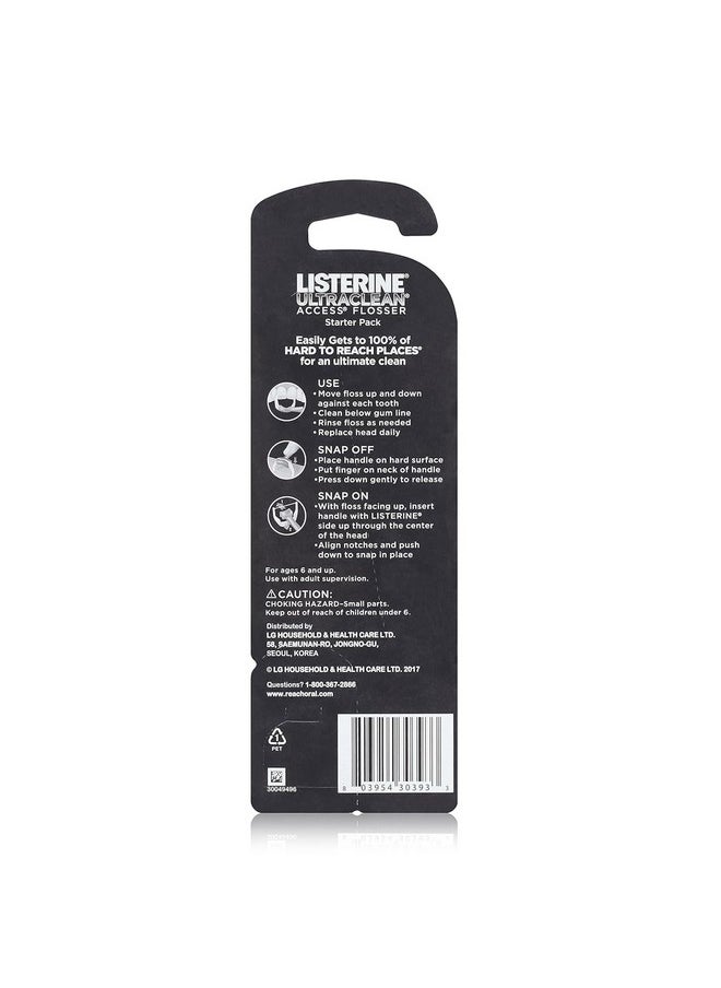 Listerine Ultraclean Access Flosser + 8 Refill Dental Flosser Heads Oral Care And Hygiene (Pack Of 2)  - Image 3