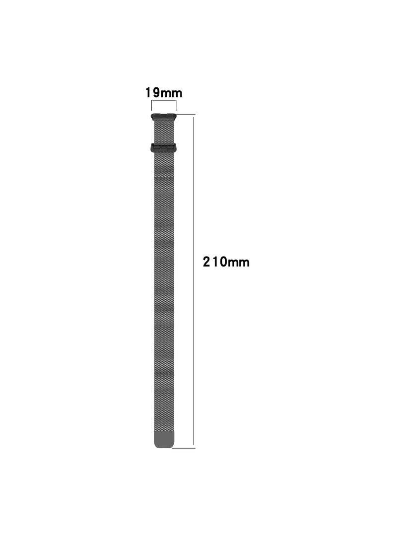 1Pcs Huawei band 8 Magnetic Metal watch band Stainless steel wristband Black - Image 4