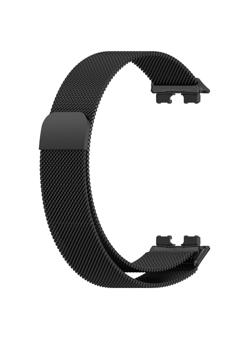 1Pcs Huawei band 8 Magnetic Metal watch band Stainless steel wristband Black - Image 2
