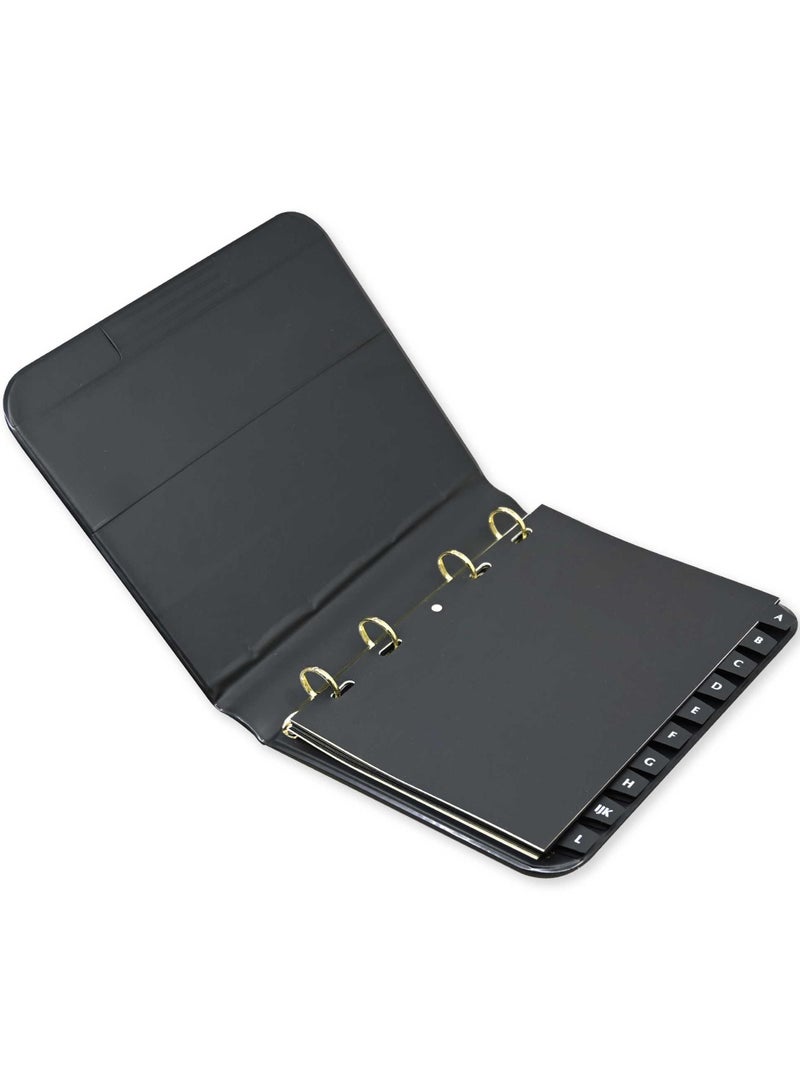 FIS 2 Pieces Telephone Address Book with Index (A to Z), Colour Lizard Black - UATL081BK - Image 4