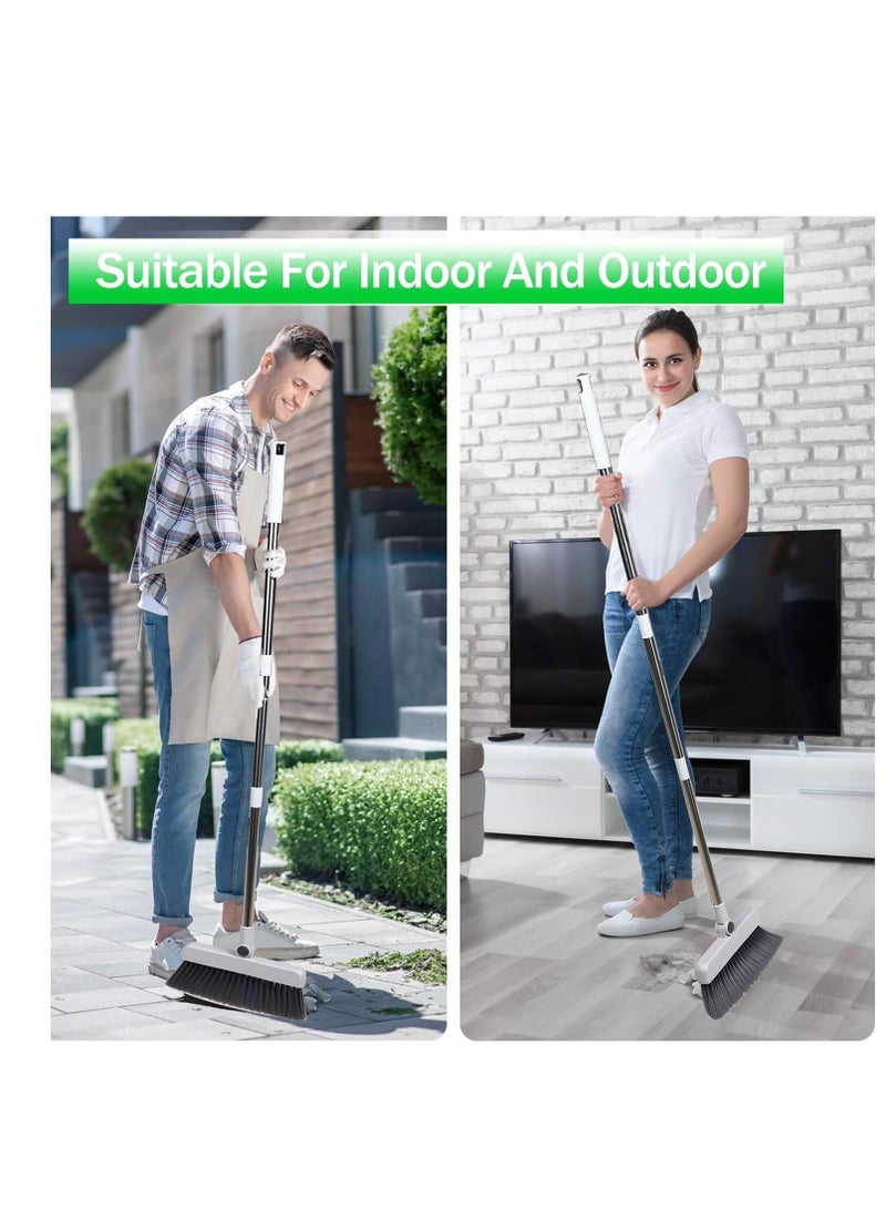 KASTWAVE Broom with Dustpan Combo Set, Broom and Dust Pan Set for Home, Kitchen Broom for Sweeping Indoor, Apartment Broom with Dustpan Set, Dust Pan with Long Handle, Tilted Broom with Stand Up Dust pan - Image 3