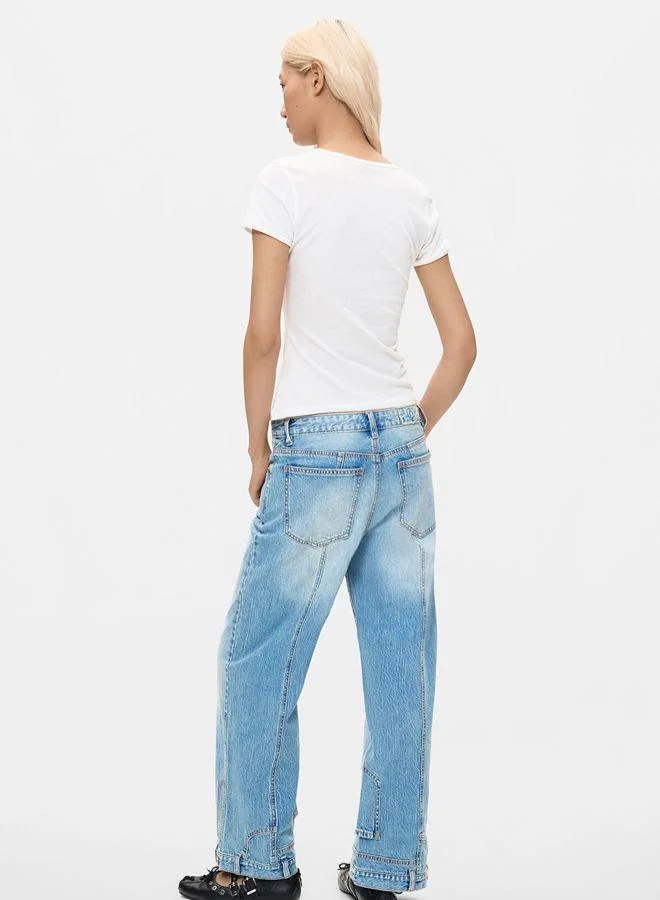 Desigual Blue Wide Leg Jeans for Women | Best Price UAE