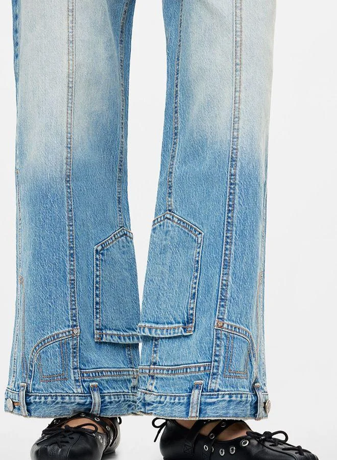 Desigual Blue Wide Leg Jeans for Women | Best Price UAE