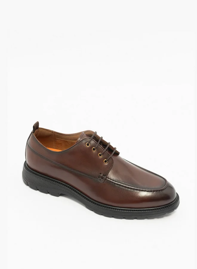لو كونفورت Solid Lace-Up Derby Shoes