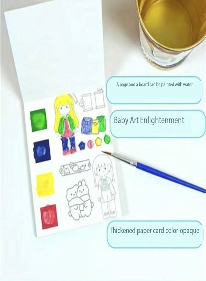 fashionhome 20 Pieces Watercolor Notebook Masterpieces Pocket Fun Graffiti Gouache Fun Painting Pictures Book for Kids Birthday Gift for Kids - Image 4