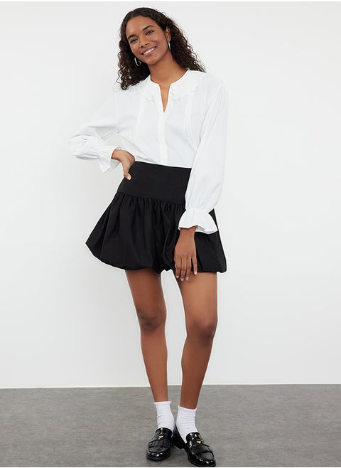 Ecru Ribbed Woven Shirt TWOSS24GO00197