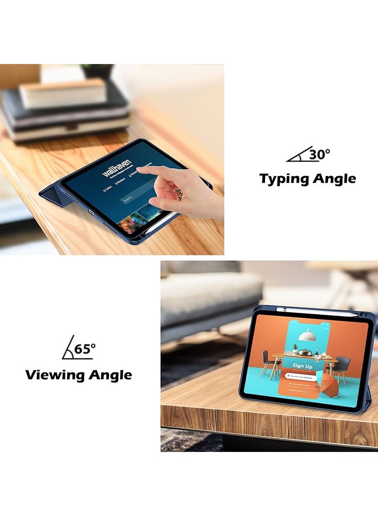 عام حافظة لباد (أ 16) الجيل 11 11 بوصة 2025 الجيل 10 10.9 بوصة 2022 حافظة مع حامل قلم مع دعم النوم التلقائي الخلفي الشفاف - Image 5