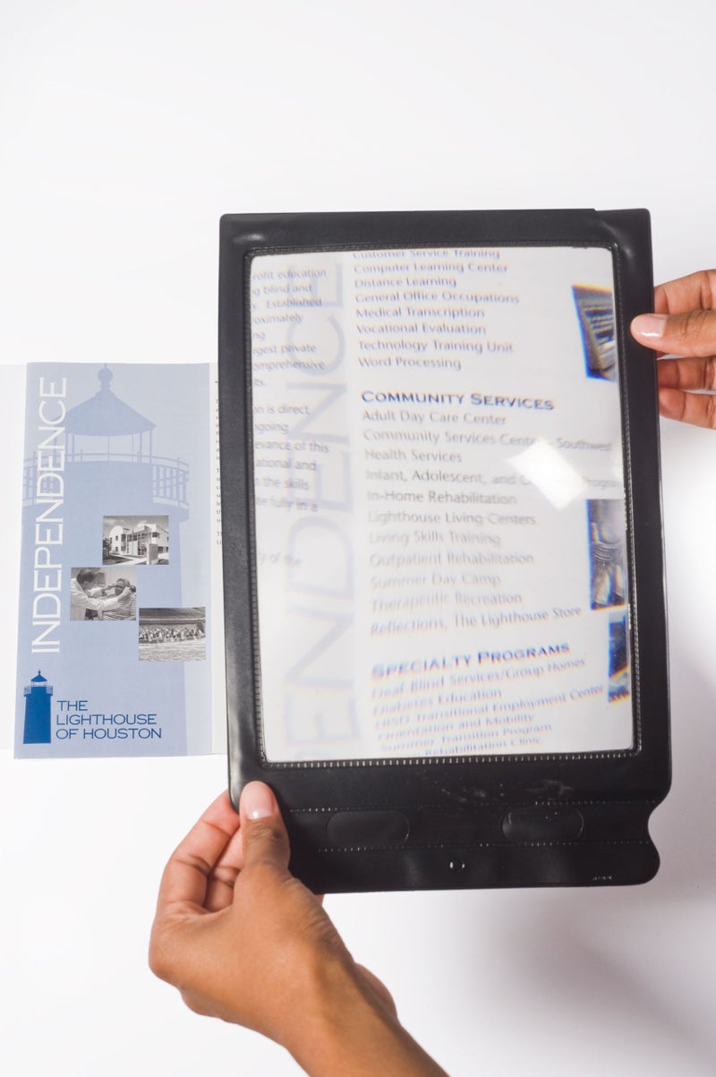 ElectroOptix Full Page Reading Magnifying Lens for Books, Menus - Image 2