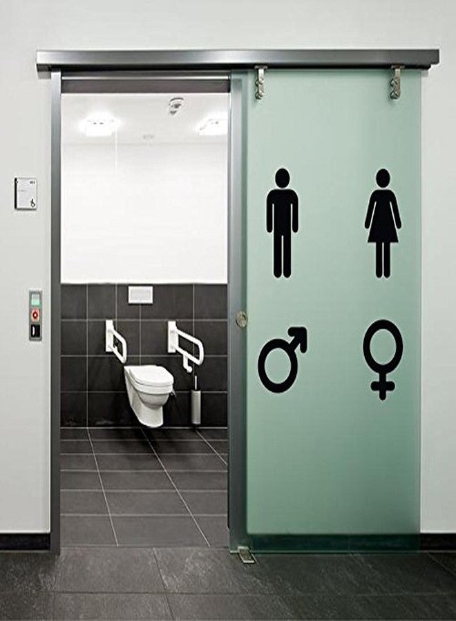 Sticker Studio boy and Girl Bathroom Wall Sticker (Surface Covering Area - 30 x 25 cm) - Image 1