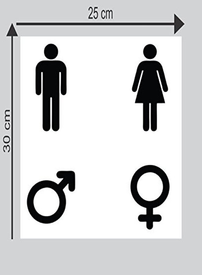 Sticker Studio boy and Girl Bathroom Wall Sticker (Surface Covering Area - 30 x 25 cm) - Image 2