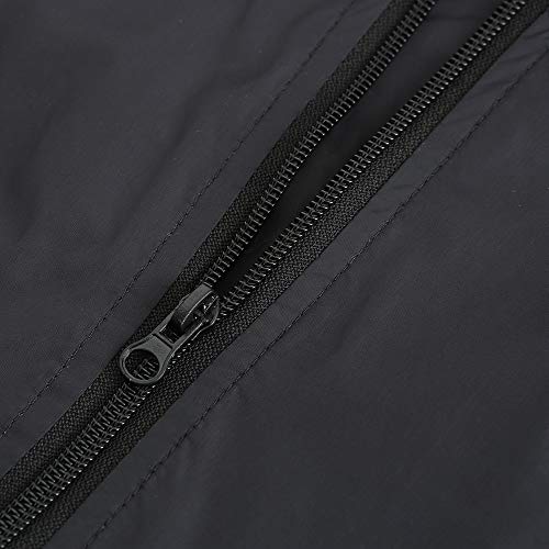 GRANDWISH Boys Waterproof Rain Jacket, Lightweight Active Hooded Raincoat, Black M-10 - Image 4
