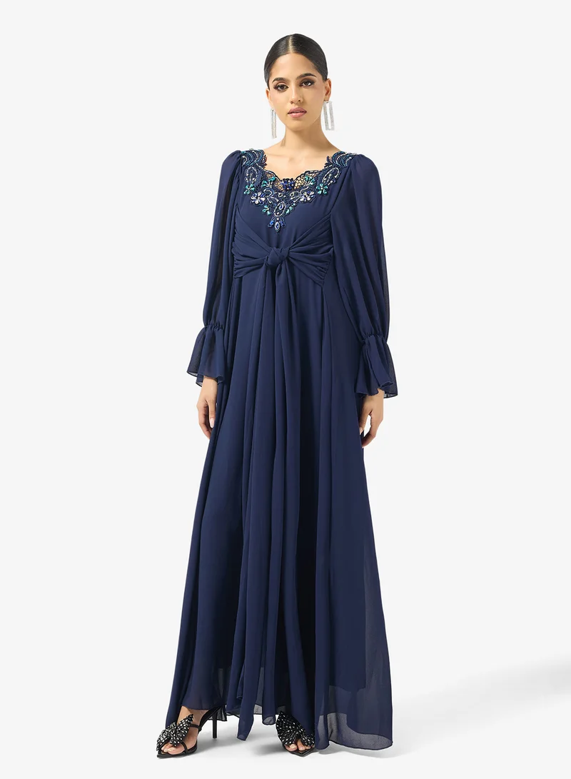 Khizana  Embroidered Dress With Puff Sleeves for Women | Best Price UAE