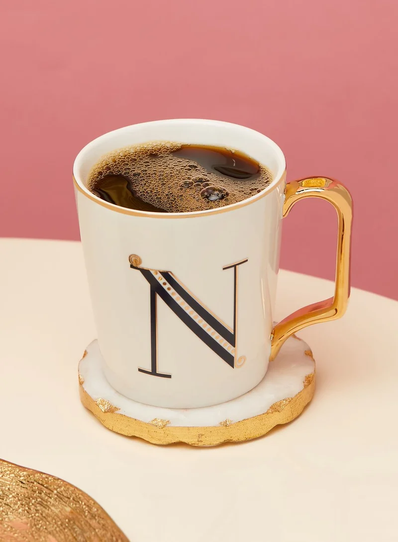 Noire Edit Monogram Mug - N