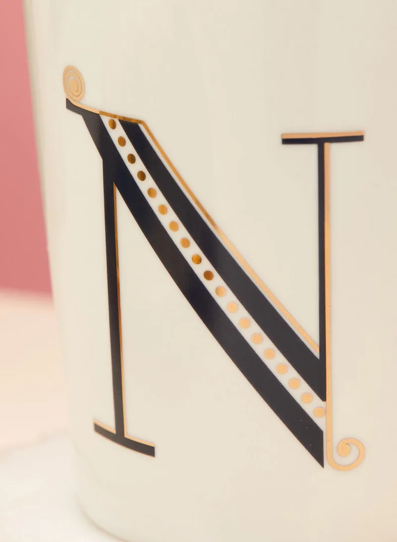 Noire Edit Monogram Mug - N