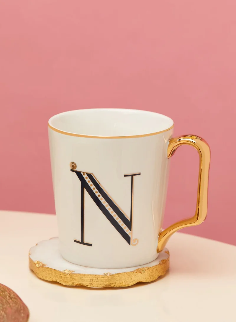 Noire Edit Monogram Mug - N