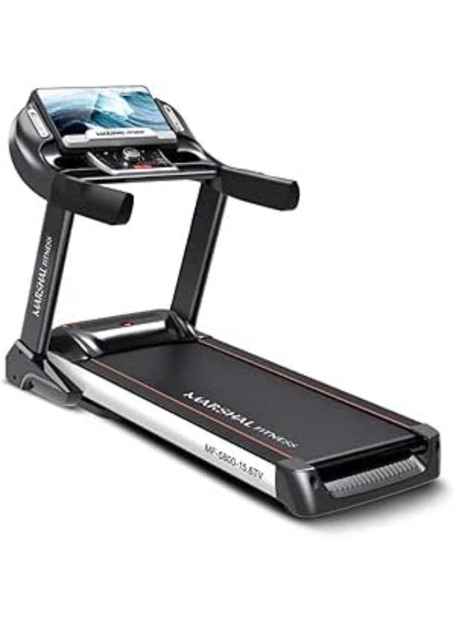 Marshal Fitness 8.0HP Auto Incline Electric Treadmill for Home Use – Foldable Running Machine with Bluetooth Speaker, LED Display, 24 km/h Speed, Heavy-Duty Home Gym Fitness Equipment - Image 1