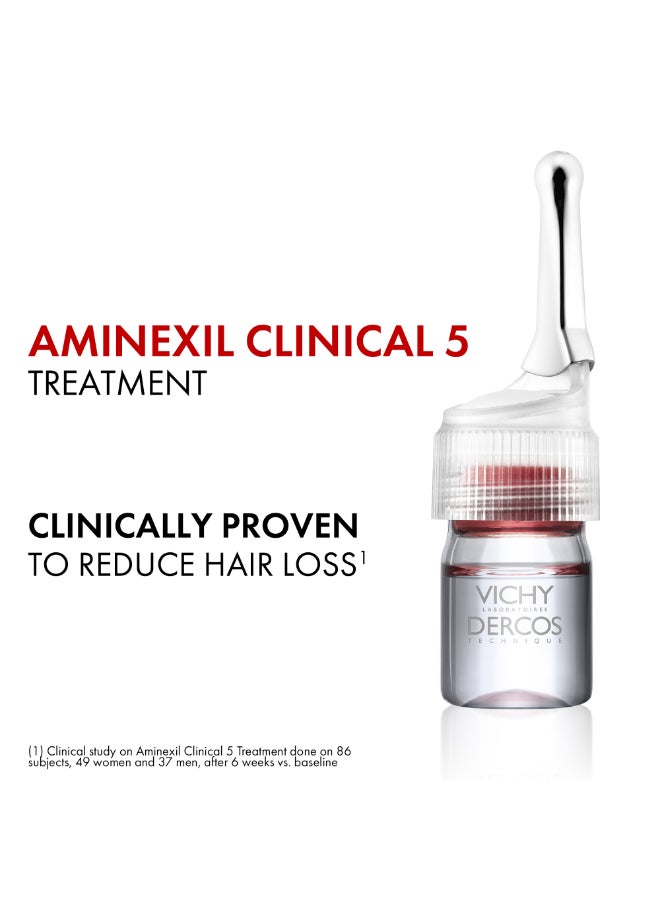 VICHY Dercos Aminexil Clinical 5 Anti-Hair Fall Treatment For Women 21 Doses 6ml - Image 2