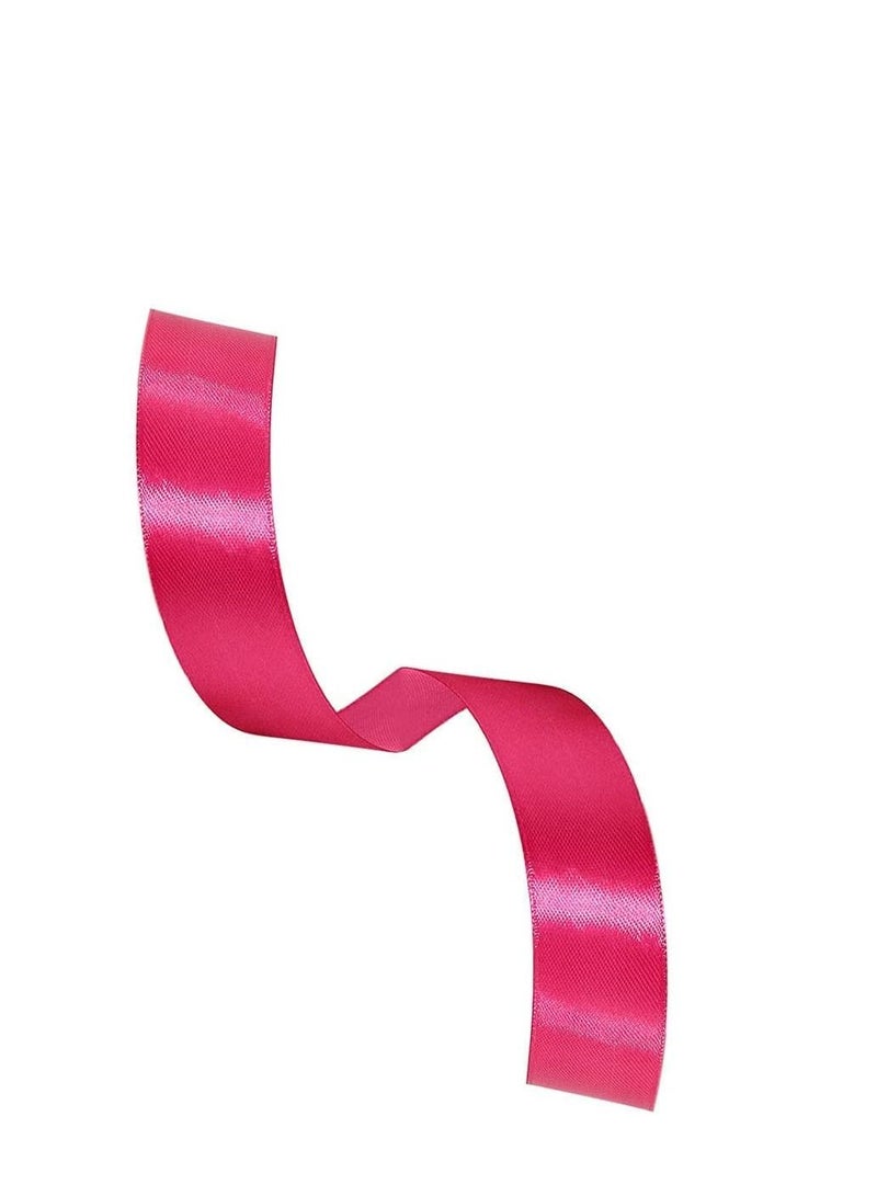 Deep Pink Satin Ribbon, 24mm x 25yd Fabric Polyester Ribbon for Gift Wrapping, Party Favors, Wedding Decorations, Bow Making, Bouquets, Sewing Projects & Craft Supplies