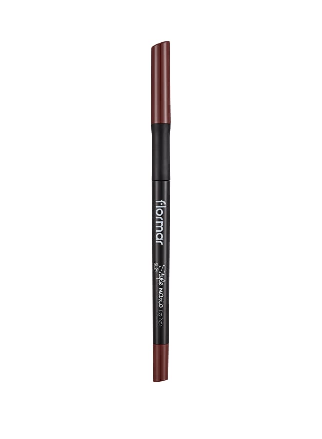 flormar Style Matic Lipliner SL21 Bitter Chocolate Precise Outline, Smooth Control, Shape Enhancer L21-BTTR CHOCOLATE - Image 2