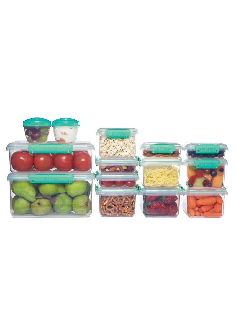 sistema - Food Storage Container Set, 28-pieces Dishwasher safe, Microwave safe, Freezer safe - Image 1