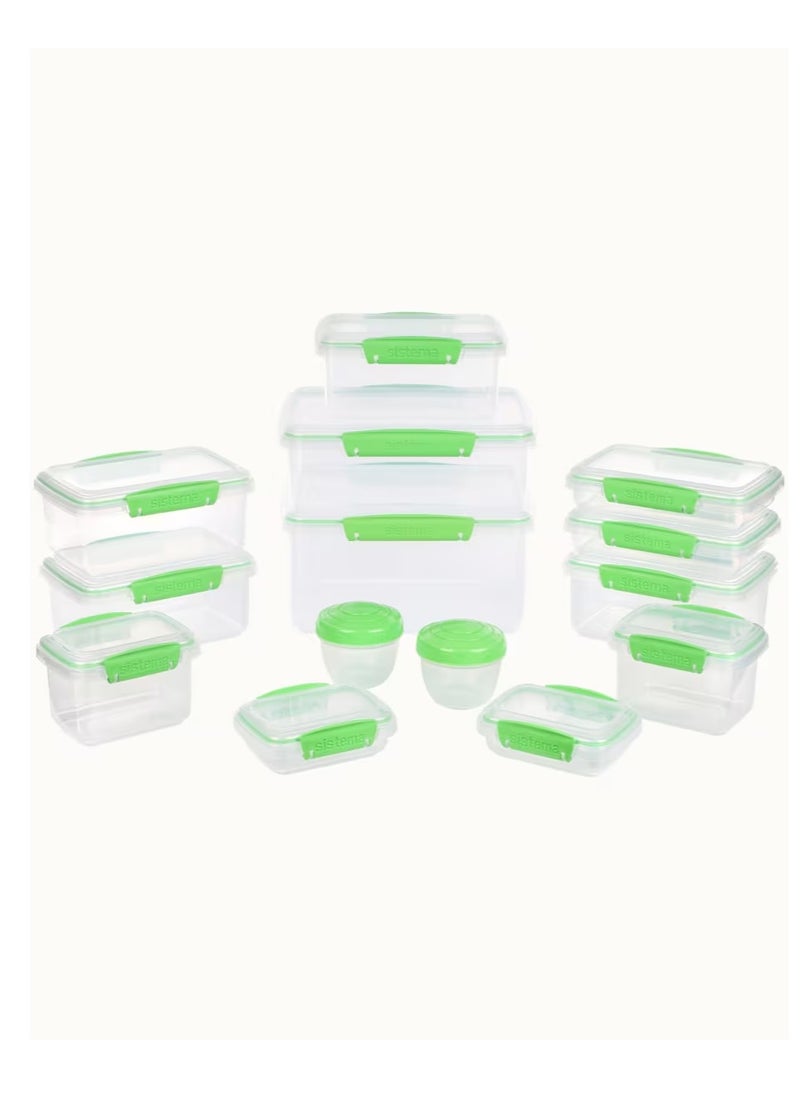 sistema - Food Storage Container Set, 28-pieces Dishwasher safe, Microwave safe, Freezer safe - Image 1