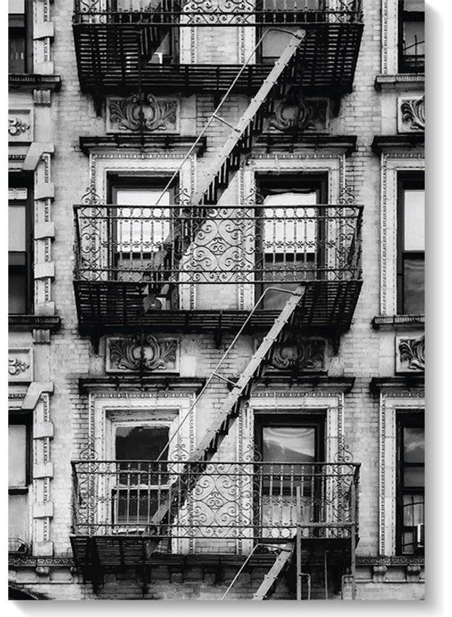 RYN Building Black And White Wall Art Multicolour 40x60cm - Image 2