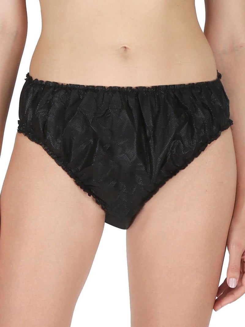 M's Solutions & Enterprises Unisex Adult Non-Woven Cotton Briefs (Pack of 30) (MSE-BLACK PANTIE-30_Black_S) Regular - Image 1