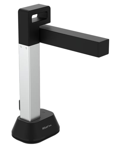 IRIScan Desk 6 8MP A4 Book and Document Scanner Grey with OCR AI AutoFlattening and Finger Erasing Compatible with Windows and Mac Readiris PDF Included - Image 1