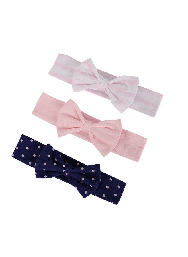 hudson baby 3 Piece Headband And 2 Piece Socks Set Pink Polka Dot  - Image 3