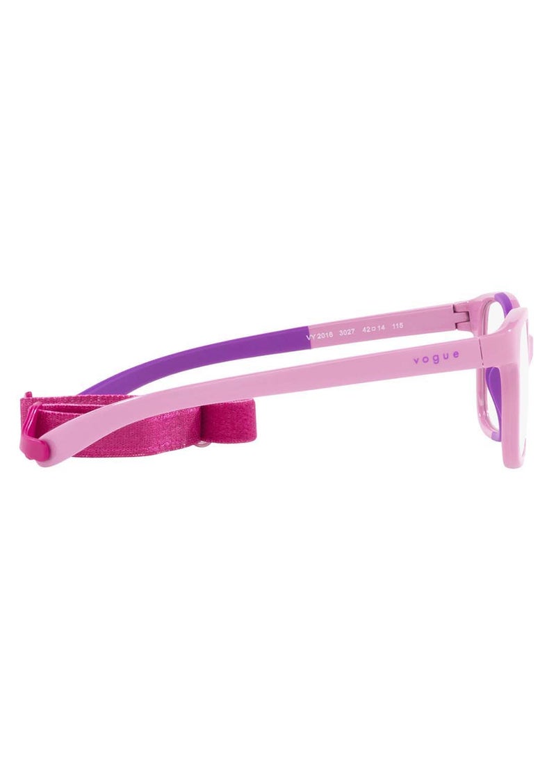Vogue - Kids Unisex Square Shape Eyeglass Frames VY2016 3027 42 Lens Size: 42 millimeter - Image 1