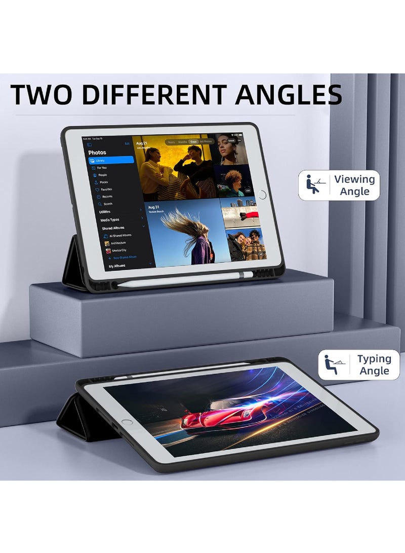 Rock Pow Case Cover for Apple iPad 10.2 Inch 2021/2020/2019 (9th/8th/7th) Model with Pencil Holder,Slim Tablet Cover with Soft TPU Back,Auto Wake/Sleep for iPad 10.2 inch  - Image 4