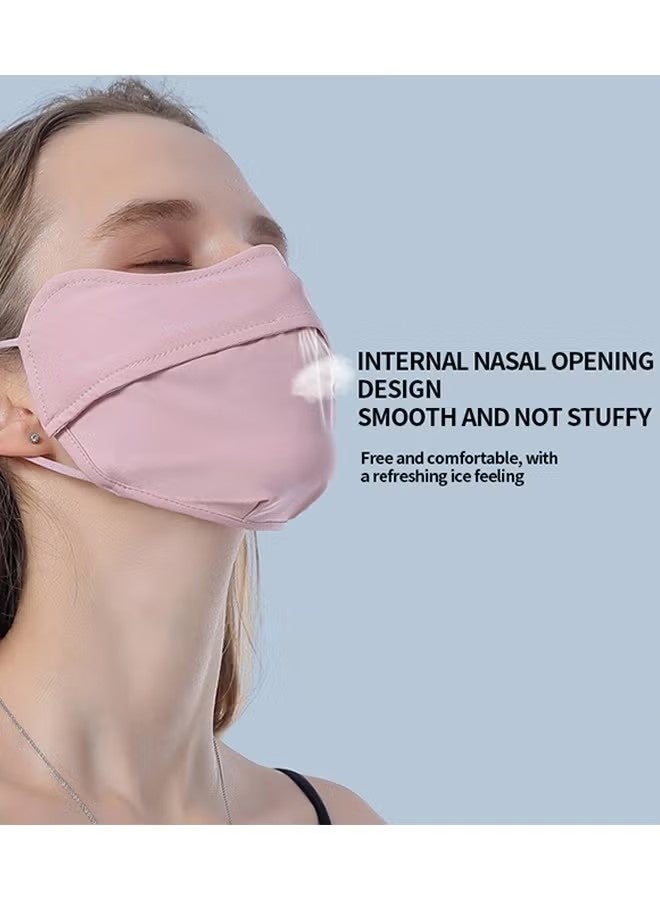 NEWSTYLE 2 Pack Black Sunscreen Mask 50+ SPF, UV Protection, Breathable, Reusable, Anti-UV, Lightweight Face Shield for Outdoor Activities, Travel, and Daily Use - Image 5