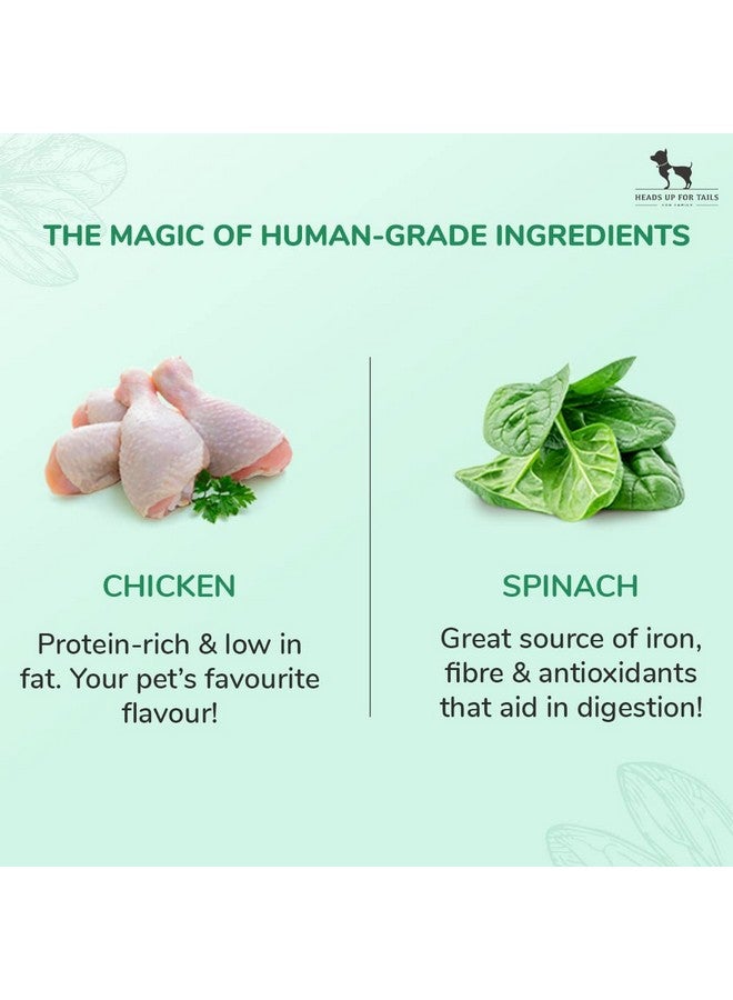 Heads Up For Tails Sara's Dog Treats (Chicken Jerky With Spinach) - 70 G, All Life Stages, Dry - Image 2