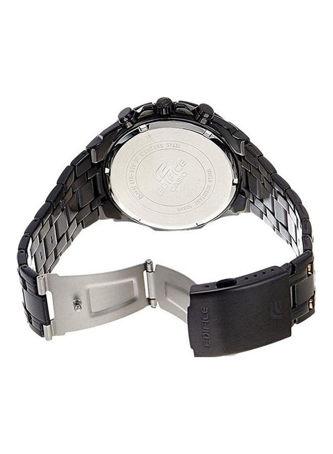CASIO Men Stainless Steel Analog Clasp Watch EFR-539BK-1AVDF - Image 3