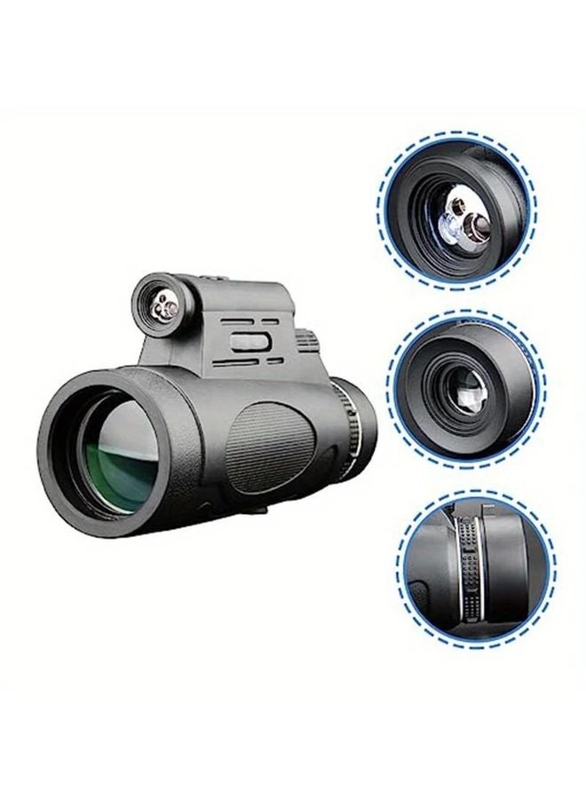 Black 10x40mm HD Telescope For Hiking Camping Bird Watching - Image 4