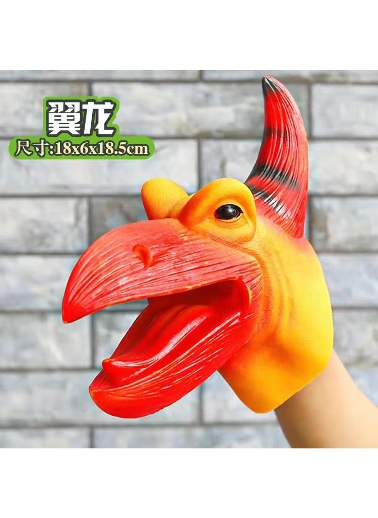 null - Dinosaur Hand Puppet Soft Rubber Model Toy Lion [Hand Puppet]] - Image 1