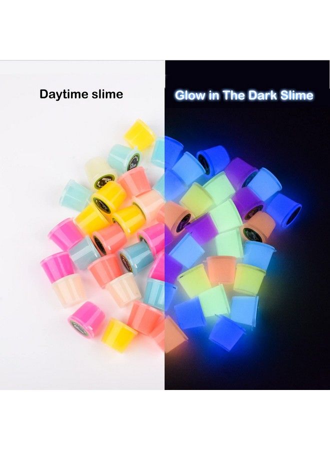 d'Alba 48 Pack Galaxy Slime Glow In The Dark Slime Kit Party Favors For Girls And Boys Non Sticky Super Soft Wet Stress Relief Putty Toys. - Image 4