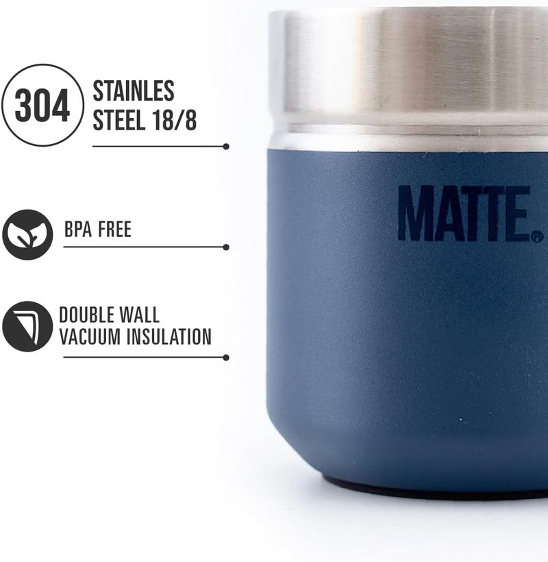 Matte 6.5 oz Yerba Mate Gourd and Bombilla Set - Includes DS Pro Box - BPA Free Yerba Mate Set Kit with Mate Straw, Elegant Design, Non-Slip Base (Blue) - Image 2