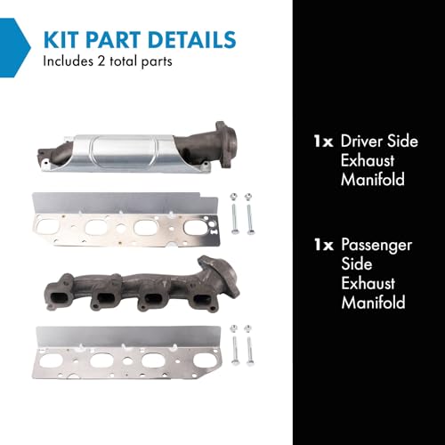 TRQ Exhaust Manifold Compatible with 2013-2018 Ram 1500 19-21 1500 Classic 14-18 2500 3500 - Image 2