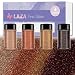 Laza Autumn Ultra Fine Glitter Powder 4 Colors 320ml Craft Glitter Copper Brown PET Extra Fine Glitter for Leaf Resin Nail Arts Epoxy Tumbler Decoration Wedding Card Scrapbooking Late Autumn - Image 2