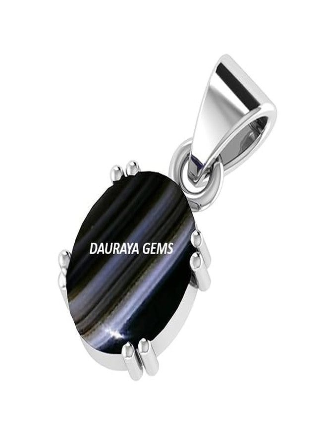 DAURAYA GEMS 10.00 قيراط قلادة حجر سليماني هاكيك أسود AAA + جودة طبيعية سليماني هاكيك/حقيك أحجار كريمة فضفاضة للنساء والرجال (AZ0103) - Image 3